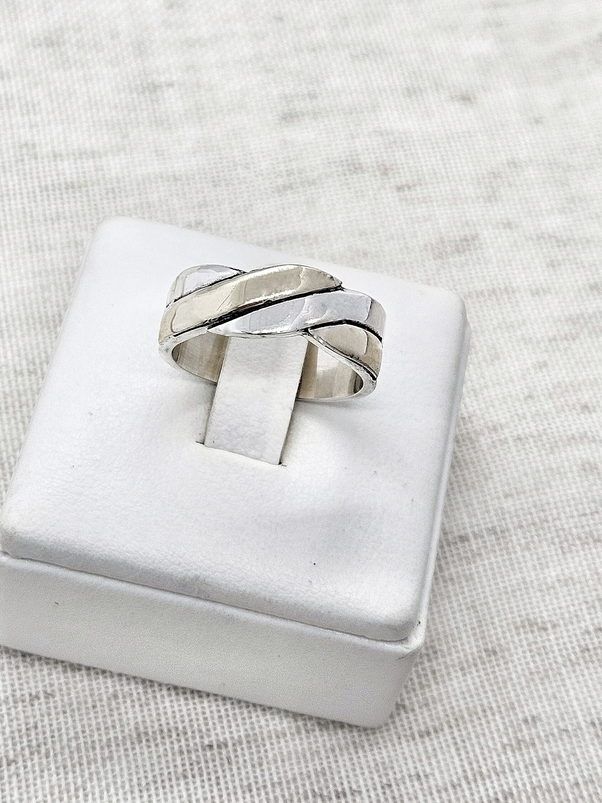 Anillo Ondas, Plata 925 y Oro