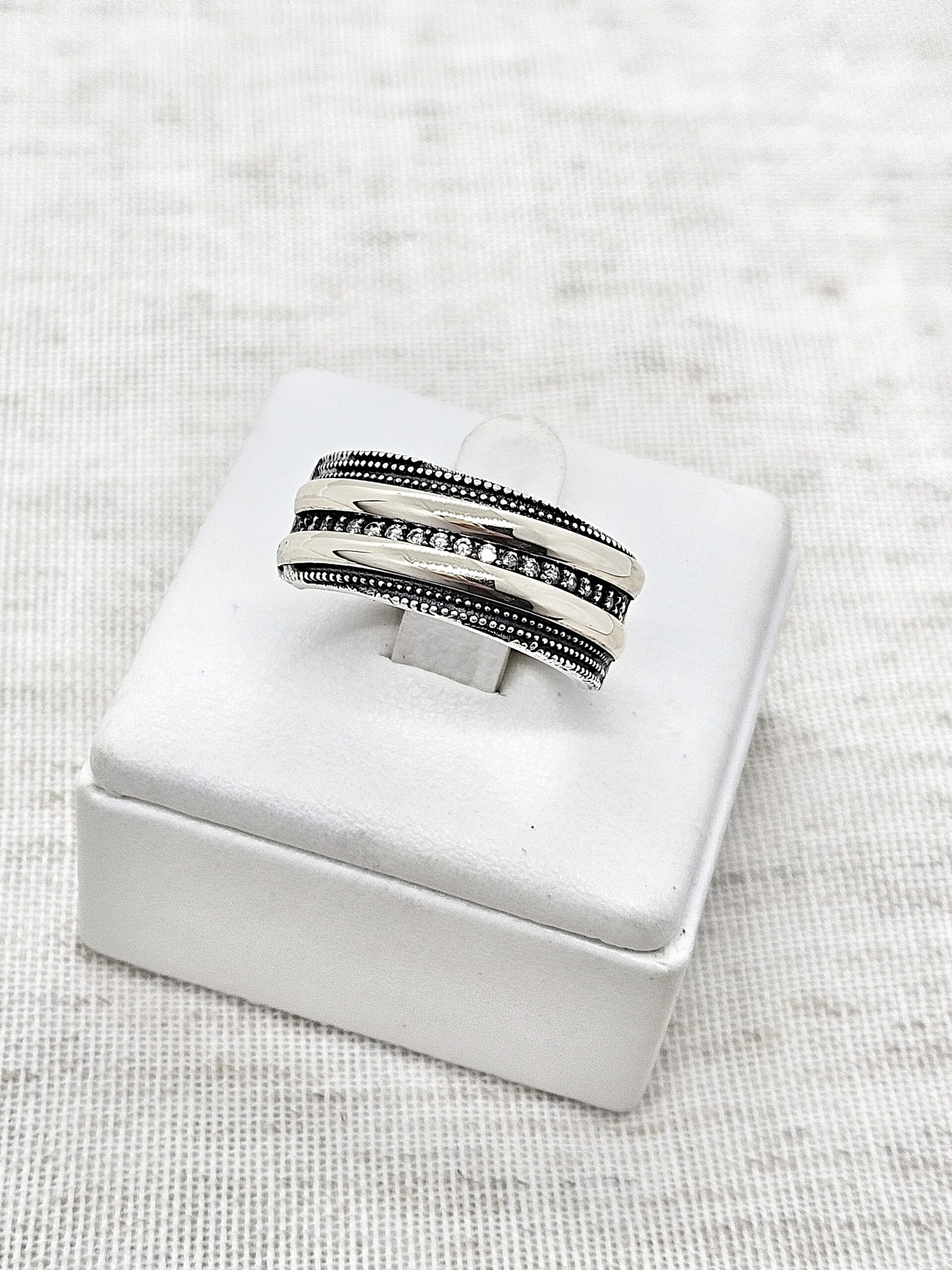 Anillo Marbella, Plata 925 y Oro c/Circonias