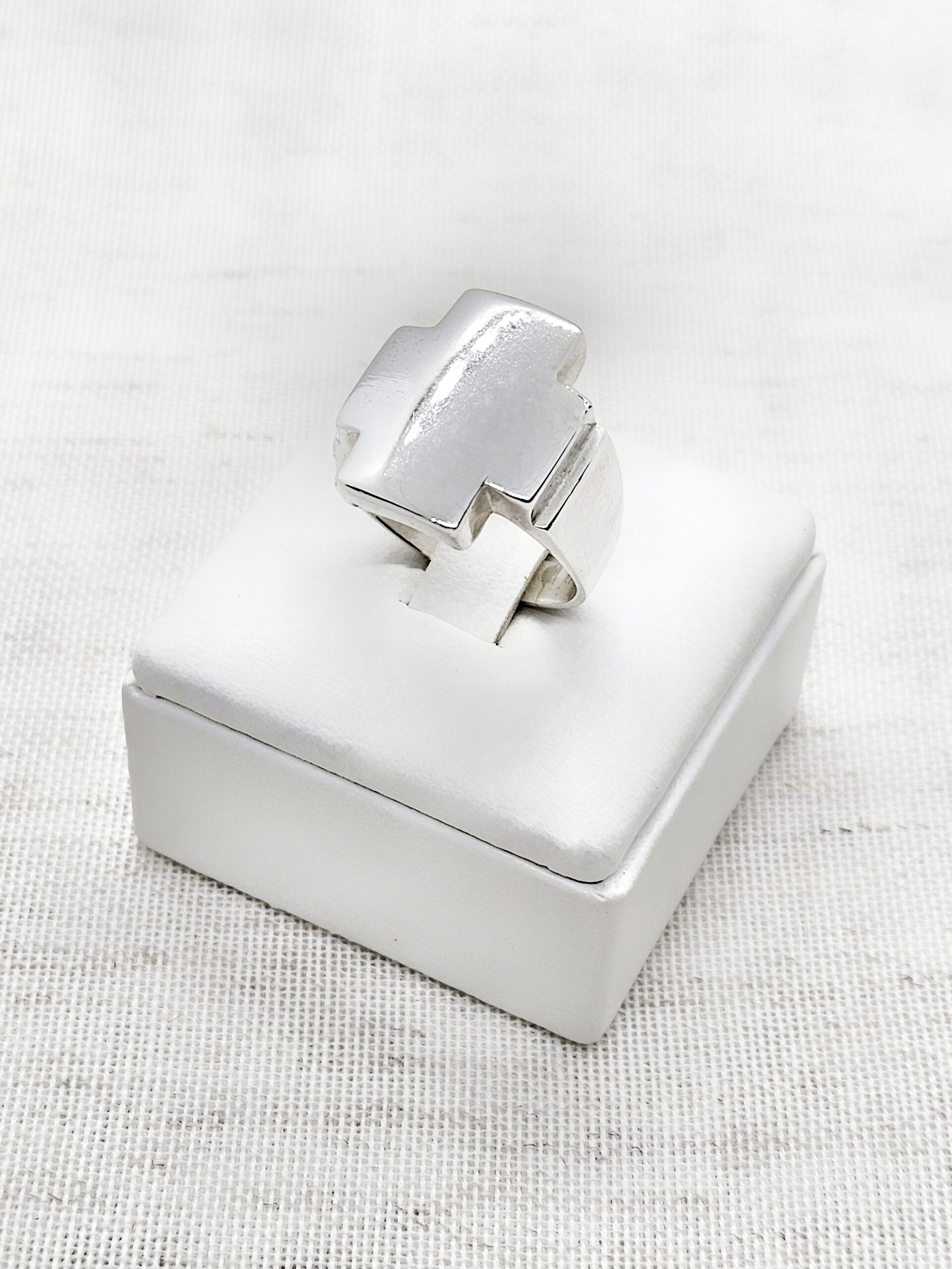 Anillo cruz Equilibrio, Plata 925
